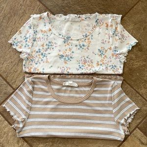 + HIPPIE ROSE + Ribbed & Ruffle Top Bundle